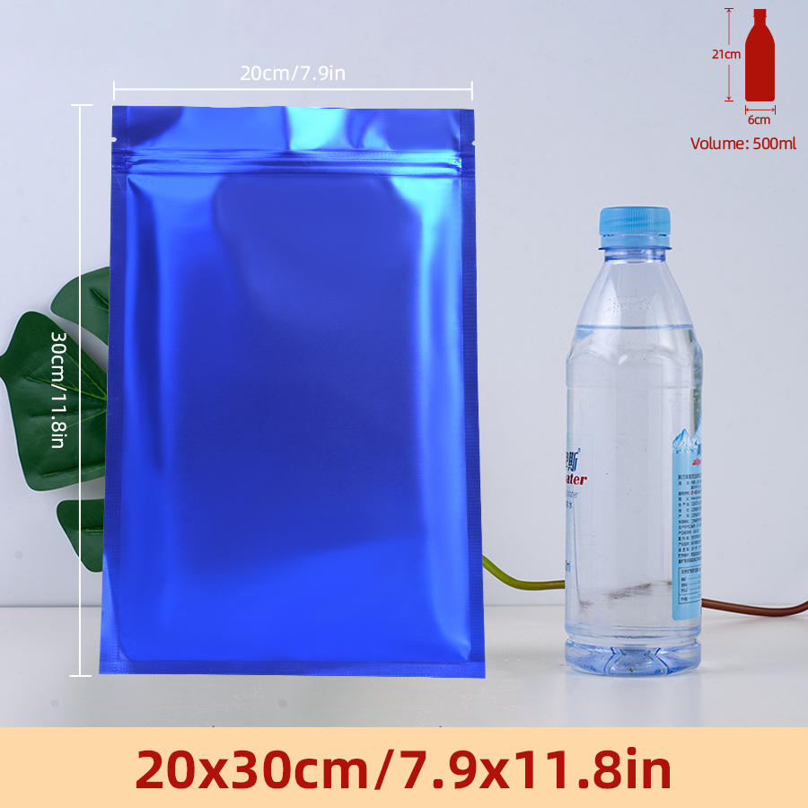 100pcs Matte Blue Foil Zipper  - Homemade Food Snacks review and price
