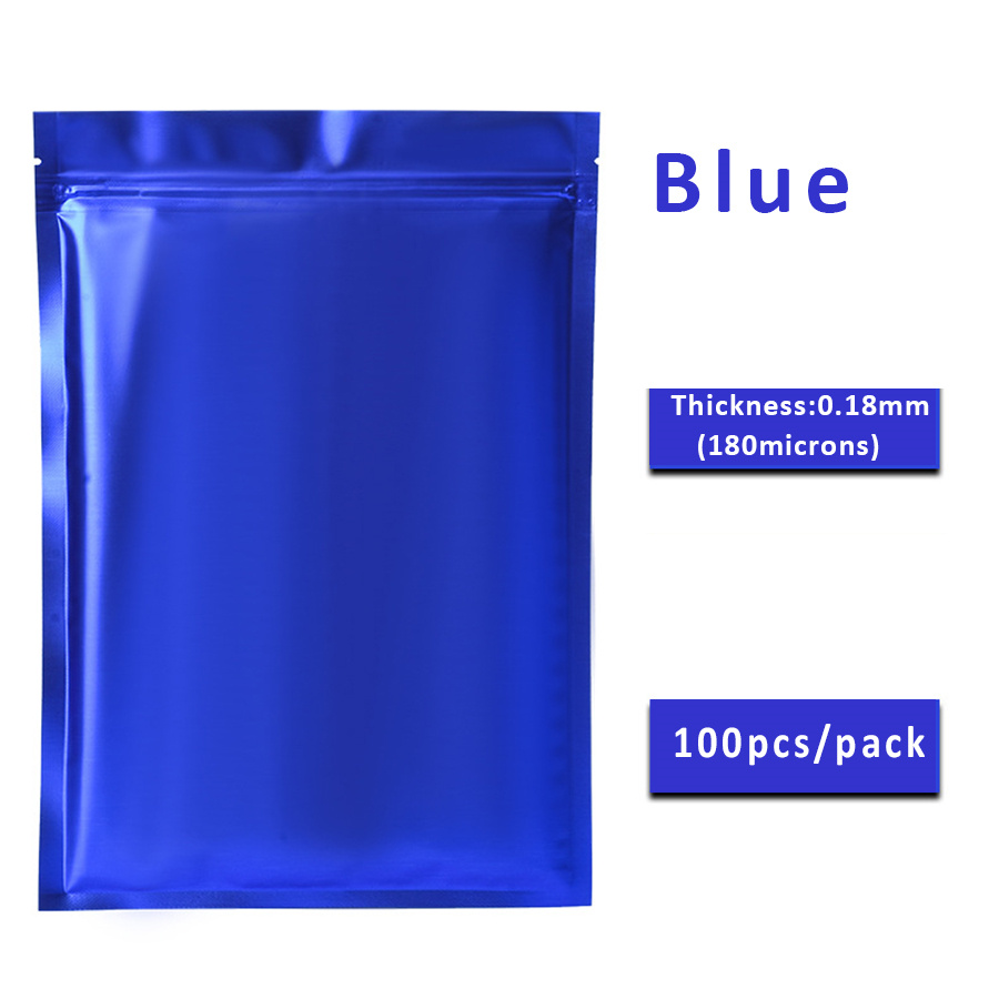 100pcs Matte Blue Foil Zipper  - Homemade Food Snacks review and price